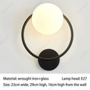 Axyaa LED Glass Wall Lamp Indoor Bedroom Bedside Home Decor Lighting