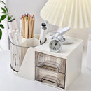 Axyaa Rotating Pen Holder Desk Organizer Large Capacity Plastic Pot