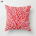 Axyaa Geometric Pillow Case: Modern Red Design for Home Decor