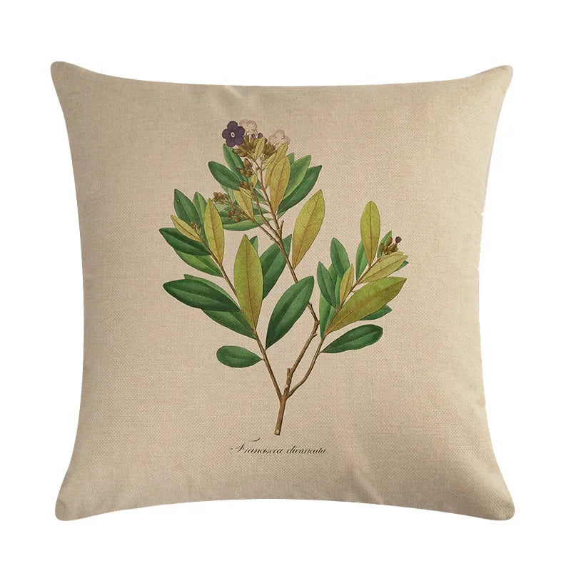 Axyaa Plant Print Embrace Pillowcase 45*45cm