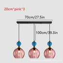 Axyaa Colorful Glass Pendant Lamp LED Chandelier for Restaurant, Bar, Bedroom