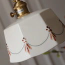 Axyaa White Ceramic LED Pendant Lamp, Luxury Japan Style Hanging Light