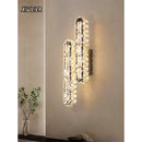 Axyaa Crystal Wall Lamp: Modern High-Grade Living Room Bedroom Bedside Light
