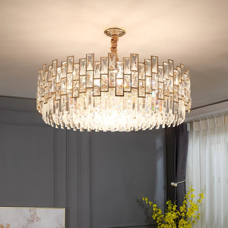 Axyaa Crystal Chandelier for Light Luxury Home Decor in Living Room, Bedroom, Kitchen