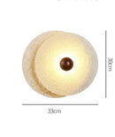 Axyaa Creamy Marble Style Bedside Wall Lamp, LED Living Room Lighting