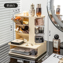 Axyaa Rotating Makeup Organizer with Drawers - Stationery Storage Box for Vanity