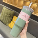 Axyaa Stainless Steel Thermal Tumbler 710ML Large Capacity Vacuum Flask Thermos Ice Cup