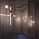 Axyaa Modern Horizontal Pendant Lamps in Gold Black for Home Lighting
