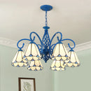 Axyaa Retro LED Chandelier Tiffany Lampshade for Home Lighting