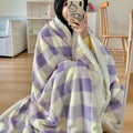 Axyaa Cartoon Puppy Fleece Blanket | Double-Layer Thick Warm Throw | Soft Plush Plaid
