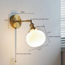 Axyaa White Flower Ceramic Wall Lamp Sconce Indoor Lighting Plug Switch Bedroom Mirror Light