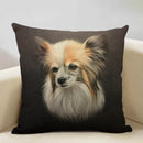 Axyaa Cute Dog Decorative Cushion Cover 45x45cm Linen Sofa Pillowcase Home Bedroom Decor