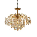 Axyaa Retro Crystal Chandelier: Luxury French Lighting for Bedroom, Dining Room & Living Room