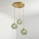 Axyaa Copper Petal LED Chandelier: Nordic Minimalist Art Decor Ceiling Lamp