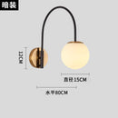 Axyaa Luxury Gold/Black LED Wall Lamp Industrial Semicircular Design