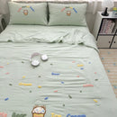 Axyaa Cartoon Embroidered Duvet Set: Breathable & Thin for Summer Comfort