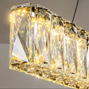 Axyaa Crystal Pendant Light: Modern LED Fixture for Dining, Living Room, Kitchen, Bar