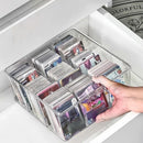Axyaa 9-Grid Acrylic Storage Box for Cards, Toys, Models - Transparent Organizer