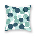 Axyaa Teal Blue Geometric Cushion Cover for Home Sofa Decor