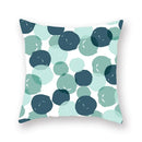 Axyaa Teal Blue Geometric Cushion Cover for Home Sofa Decor