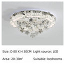 Axyaa Heart Crystal LED Ceiling Light - Stainless Steel Fixture