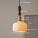 Axyaa Ceramic LED Pendant Light: Modern Hanging Lamp for Home Decor