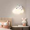 Axyaa Panda Cloud LED Wall Lamp for Kids' Bedroom