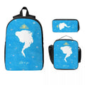 Axyaa Elsa Princess Kids Backpack Lunch Box Pencil Box Set