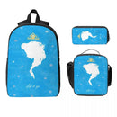 Axyaa Elsa Princess Kids Backpack Lunch Box Pencil Box Set