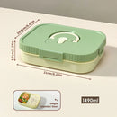 Axyaa Divided Microwavable Lunch Box - Portable Sealed Food Container