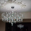 Axyaa Crystal Ceiling Chandelier: LED Firefly Shape Living Room Lights