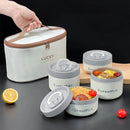 Axyaa Stainless Steel Insulated Round Lunch Box with Keep Warm Food Jar