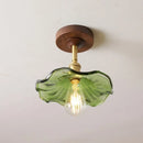Axyaa Green Glass LED Ceiling Lights for Modern Indoor Lighting