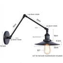 Axyaa Rustic Vintage LED Wall Lamps Pull Chain Switch for Stair Light Fixtures