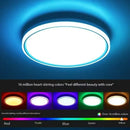 Axyaa Smart LED Ceiling Light: WiFi, Bluetooth, RGBCW Dimming, Color Matching - Bedroom, Living Room