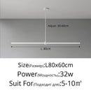 Axyaa Modern Minimalist Dining Table Bar Long Strip Light - LED Office Pendant Light