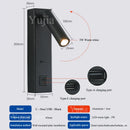 Axyaa Bedside Reading Light, USB Charging, Adjustable 3W LED Spotlight, Bedroom & Hotel