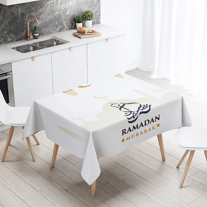 Axyaa Ramadan Mubarak Tablecloth - Islamic Muslim Mosque Home Decor