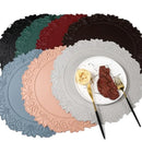 Axyaa Round Pink Placemats Set for Dining and Events