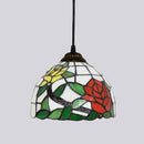 Axyaa European Stained Glass Pendant Chandelier Light Fixture Home Decor