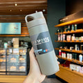 Axyaa Stainless Steel Vacuum Thermos Spray Water Bottle - 500ML Fitness Outdoor Cup