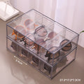 Axyaa Acrylic Glasses Storage Box | Stackable Drawer Display Stand | Multi-Grid Organizer