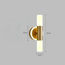 Axyaa Clear Glass LED Wall Sconce Light in Gold or Black Finish