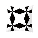 Axyaa Black & White Plaid Wave Stripe Checkerboard Print Throw Pillow Case