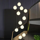 Axyaa Modern Duplex Staircase Pendant Light - Villa Magic Bean Style