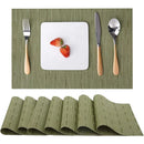Axyaa PVC Woven Placemats - Non-Slip, Heatproof, Washable Dining Table Mats