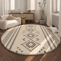Axyaa Moroccan-Inspired Fluffy Round Rug for Cozy Home Decor