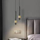 Axyaa Nordic Copper Pendant Light LED Hanging Lamp for Bedroom Dining Room Decor