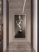 Axyaa Crystal Porcelain Luxury Abstract Modern Hallway Hanging Painting & Mural Lamp