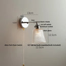 Axyaa Iron Rotate LED Wall Light, Nordic Modern Glass Bedside Lamp